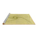 Sideview of Machine Washable Transitional Sun Yellow Rug, wshpat3353yw