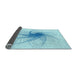 Thickness of Patterned Electric Blue Rug, pat3354lblu
