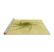 Sideview of Machine Washable Transitional Sun Yellow Rug, wshpat3354yw