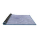 Thickness of Patterned Lavender Blue Rug, pat3355blu