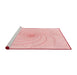 Sideview of Machine Washable Transitional Pastel Red Pink Rug, wshpat3355rd