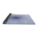 Thickness of Patterned Lavender Blue Rug, pat3357blu