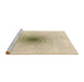 Sideview of Machine Washable Transitional Peach Beige Rug, wshpat3357brn