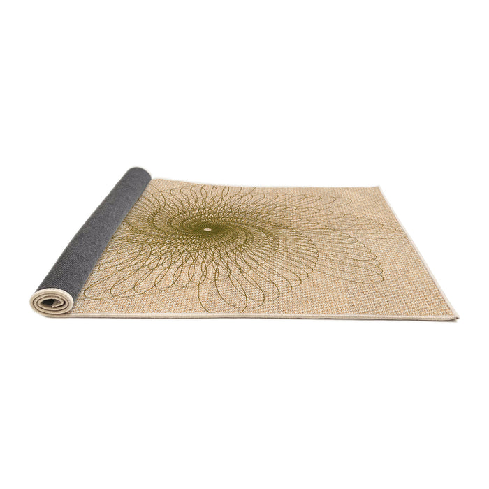 Thickness of Patterned Navajo White Gold Rug, pat3357org