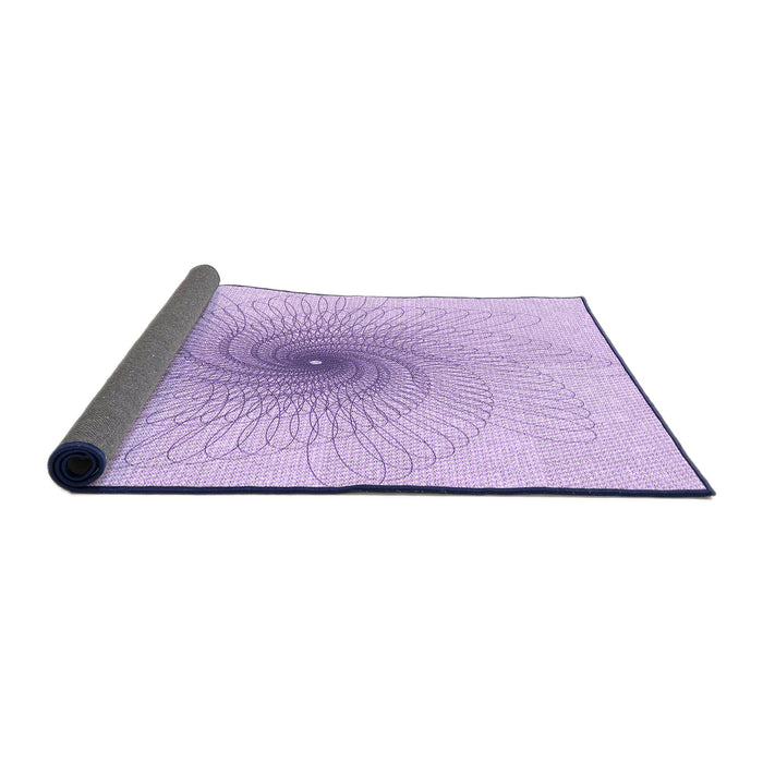 Thickness of Patterned Purple Rug, pat3357pur