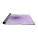 Thickness of Patterned Purple Rug, pat3357pur