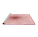 Sideview of Machine Washable Transitional Pastel Red Pink Rug, wshpat3357rd