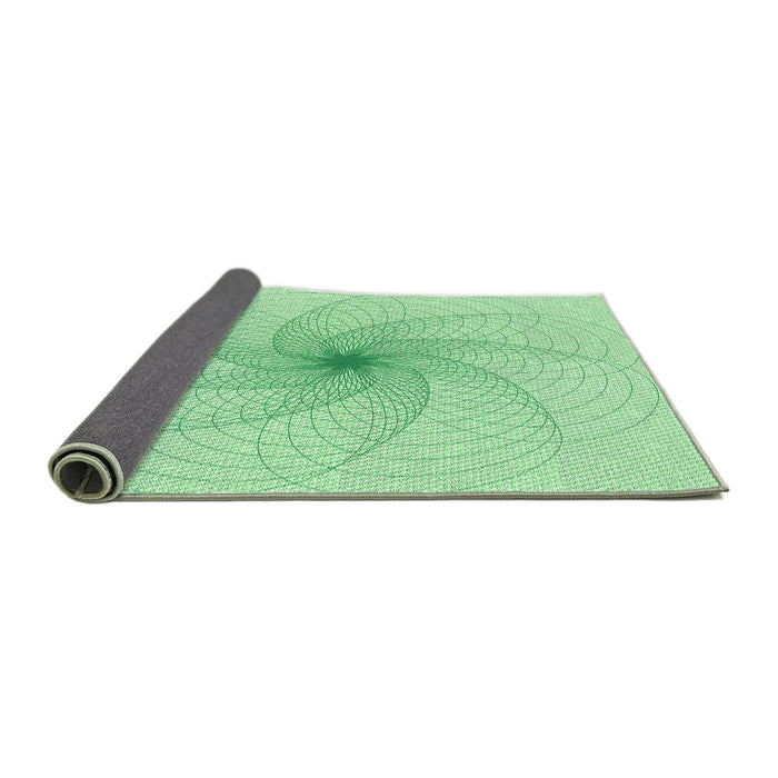 Thickness of Patterned Mint Green Rug, pat3358grn