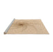 Sideview of Machine Washable Transitional Brown Sand Brown Rug, wshpat3358org