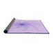 Thickness of Patterned Bright Lilac Purple Rug, pat3358pur