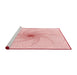 Sideview of Machine Washable Transitional Pastel Red Pink Rug, wshpat3358rd