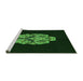 Sideview of Machine Washable Transitional Black Rug, wshpat3359grn