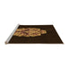 Sideview of Machine Washable Transitional Saddle Brown Rug, wshpat3359org