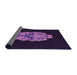 Thickness of Patterned Deep Purple Rug, pat3359pur