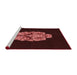 Sideview of Machine Washable Transitional Chocolate Brown Rug, wshpat3359rd