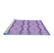 Sideview of Machine Washable Transitional Bright Lilac Purple Rug, wshpat336blu