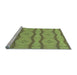 Sideview of Machine Washable Transitional Olive Green Rug, wshpat336lblu