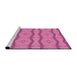 Sideview of Machine Washable Transitional Deep Pink Rug, wshpat336pur