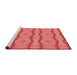 Sideview of Machine Washable Transitional Ruby Red Rug, wshpat336rd