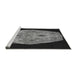 Sideview of Machine Washable Transitional Charcoal Black Rug, wshpat3360gry