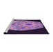 Sideview of Machine Washable Transitional Orchid Purple Rug, wshpat3360pur