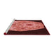 Sideview of Machine Washable Transitional Red Rug, wshpat3360rd