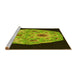 Sideview of Machine Washable Transitional Pistachio Green Rug, wshpat3360yw