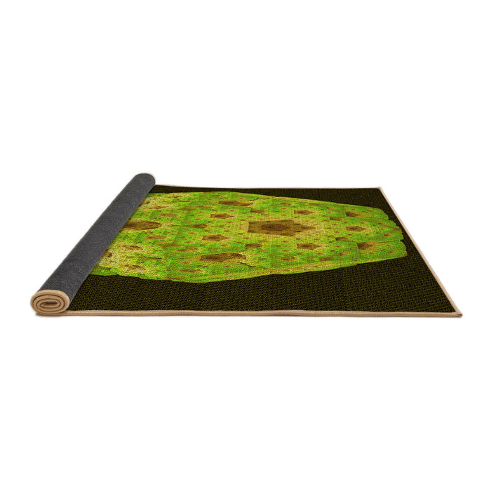 Thickness of Patterned Pistachio Green Rug, pat3360yw