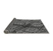 Thickness of Patterned Dark Gray Black Rug, pat3361gry