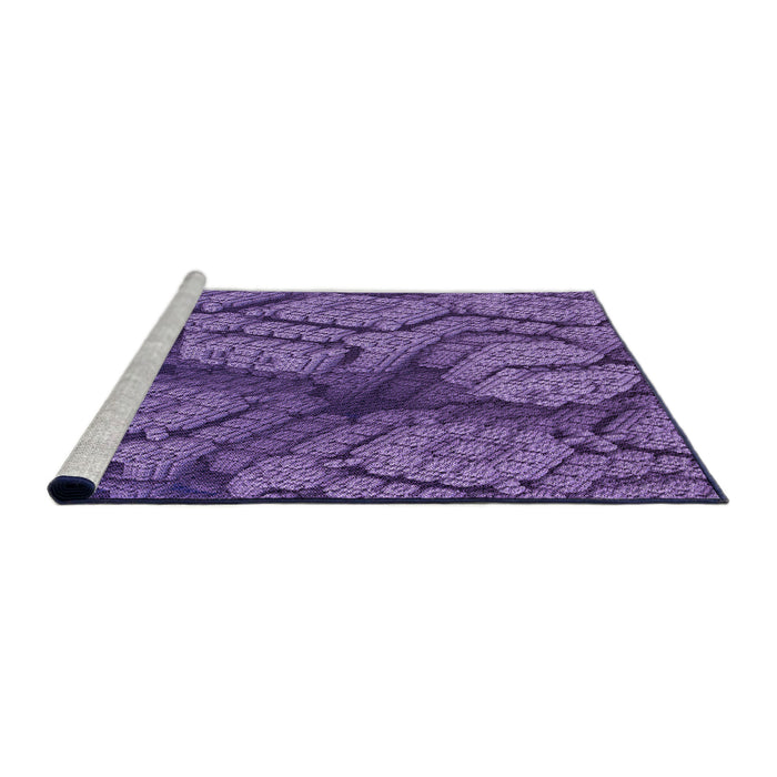 Sideview of Machine Washable Transitional Purple Rug, wshpat3361pur