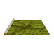 Sideview of Machine Washable Transitional Pistachio Green Rug, wshpat3361yw