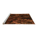 Sideview of Machine Washable Transitional Mahogany Brown Rug, wshpat3362org