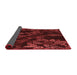 Thickness of Patterned Maroon Red Rug, pat3362rd