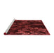 Sideview of Machine Washable Transitional Maroon Red Rug, wshpat3362rd