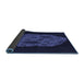 Thickness of Patterned Night Blue Rug, pat3363blu