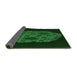 Thickness of Patterned Green Rug, pat3363grn