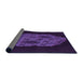 Thickness of Patterned Deep Purple Rug, pat3363pur