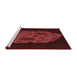 Sideview of Machine Washable Transitional Red Rug, wshpat3363rd