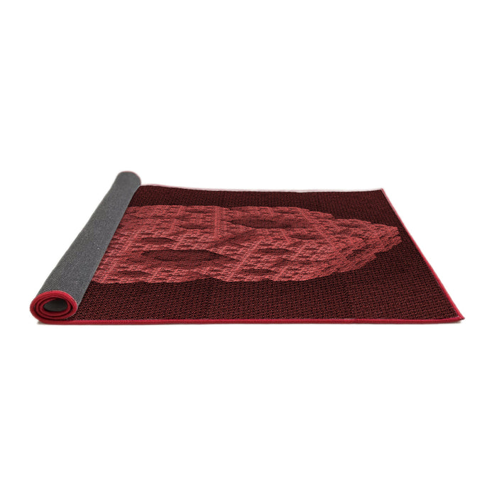 Thickness of Patterned Red Rug, pat3363rd