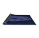 Thickness of Patterned Night Blue Rug, pat3364blu