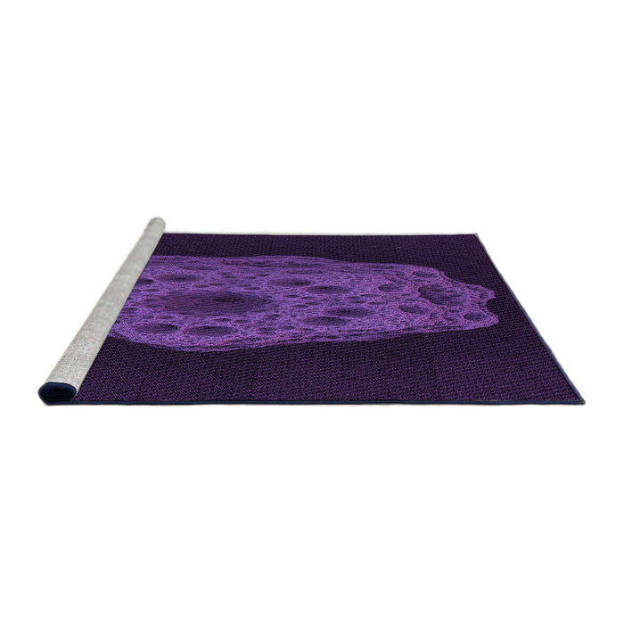 Sideview of Machine Washable Transitional Deep Purple Rug, wshpat3364pur