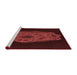 Sideview of Machine Washable Transitional Red Rug, wshpat3364rd