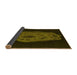 Thickness of Patterned Dark Bronze Brown Rug, pat3364yw