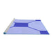 Sideview of Machine Washable Transitional Light Slate Blue Rug, wshpat3365blu