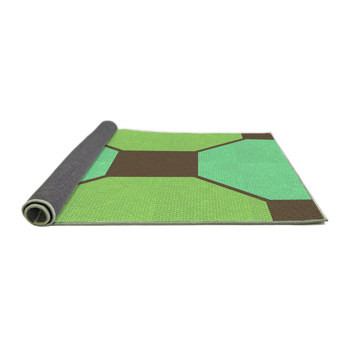 Thickness of Patterned Green Rug, pat3365grn