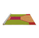 Sideview of Machine Washable Transitional Orange Red Orange Rug, wshpat3366org