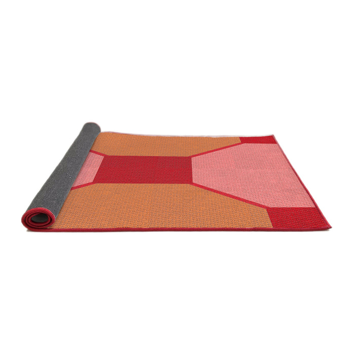 Thickness of Patterned Ruby Red Rug, pat3366rd