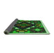 Thickness of Patterned Dark Forest Green Rug, pat3367grn