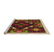 Sideview of Machine Washable Transitional Peru Brown Rug, wshpat3367org