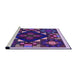 Sideview of Machine Washable Transitional Lilac Purple Rug, wshpat3367pur